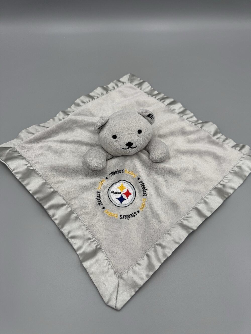 NFL Baby Fanatic Gray Pittsburgh Steelers Lovey Security Bear Blanket